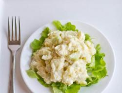 Салаты с картошкой Вкусный салат с отварным картофелем